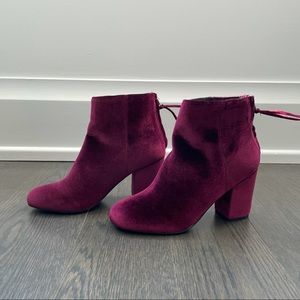 Steve Madden velvet booties